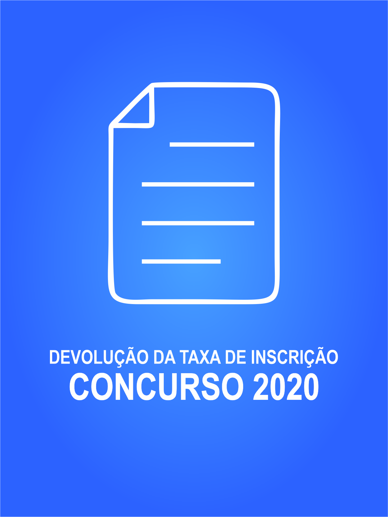 Devolução Taxa Inscrição Concurso 2020