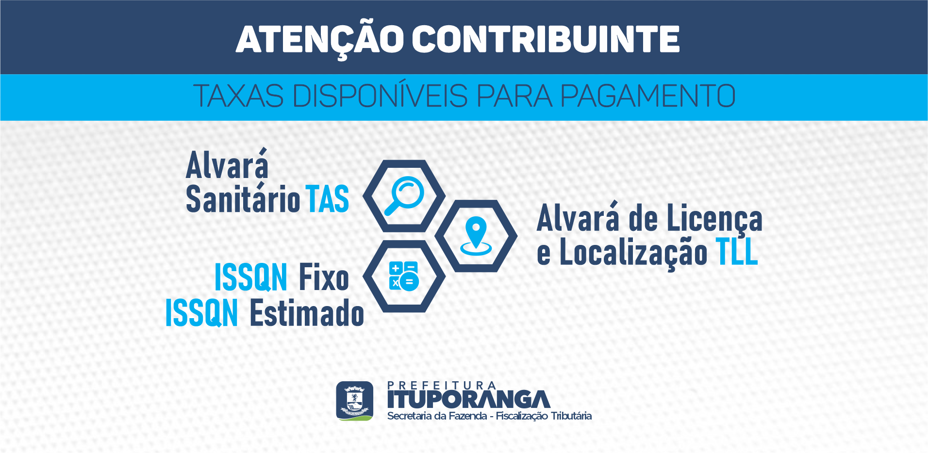 Contribuintes já podem emitir guias de TLL, TAS e ISS 2026 