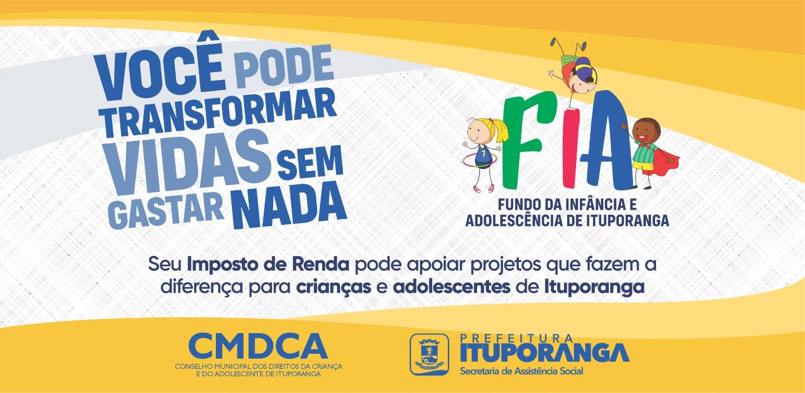 Contribuintes podem destinar parte do Imposto de Renda ao FIA e transformar vidas em Ituporanga