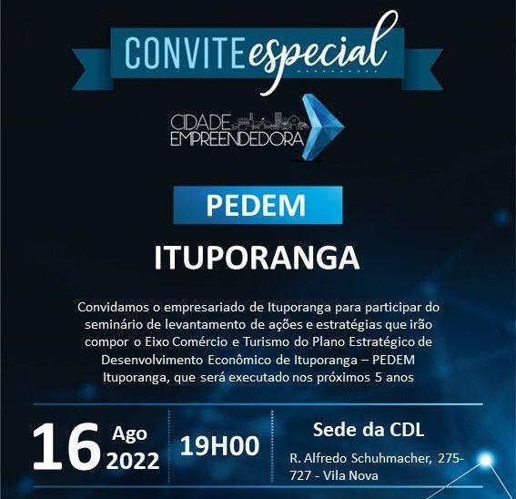 Empresários de Ituporanga são convidados pra reunião do Peden na noite desta terça-feira