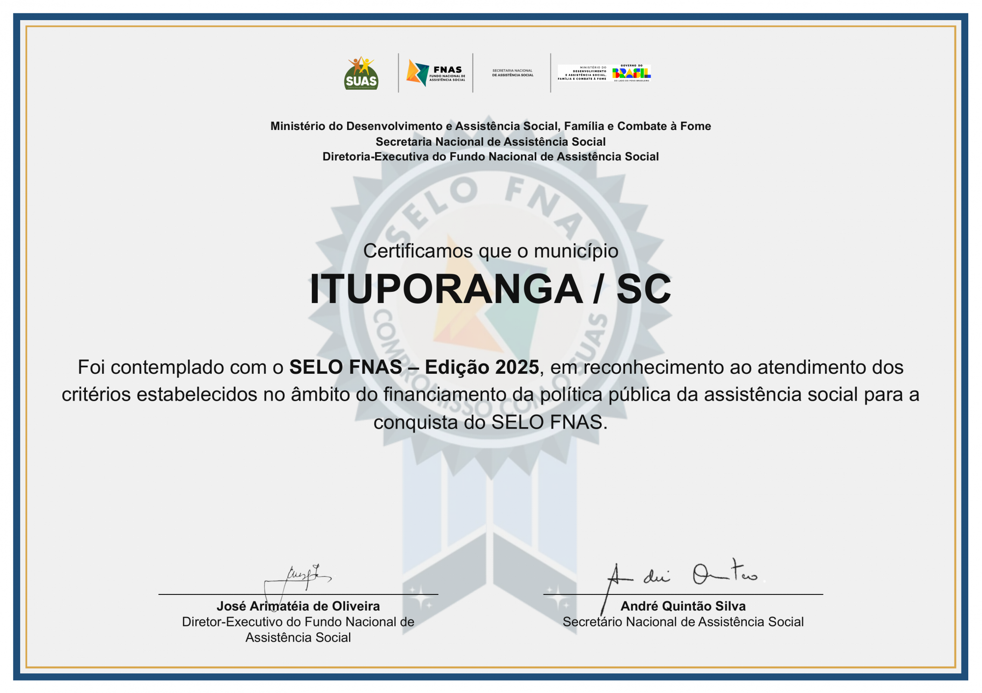 Ituporanga é reconhecida por boas práticas na gestão da Assistência Social