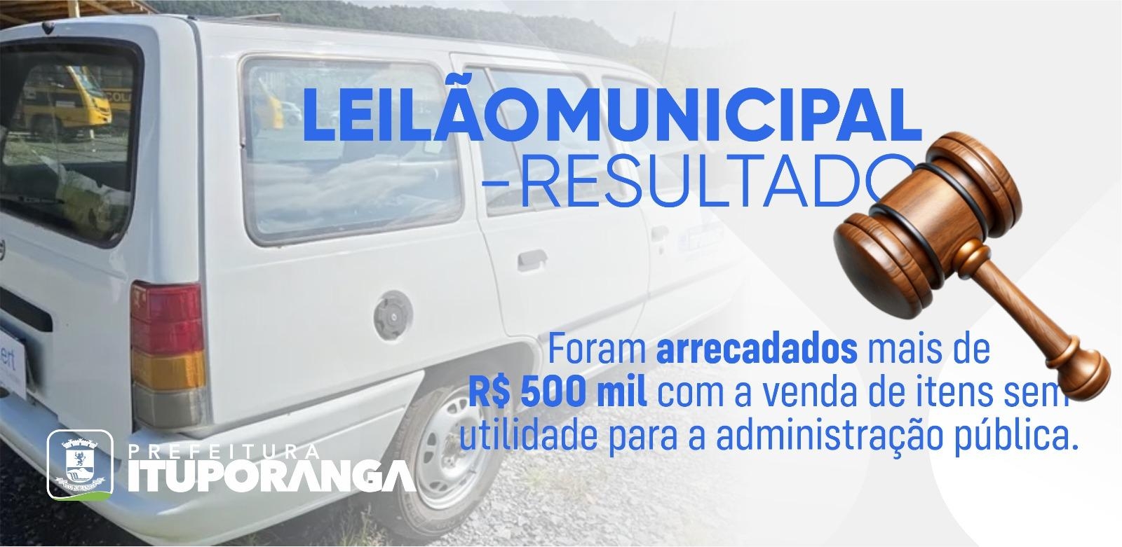 Leilão eletrônico da Prefeitura de Ituporanga arrecada mais de R$ 500 mil