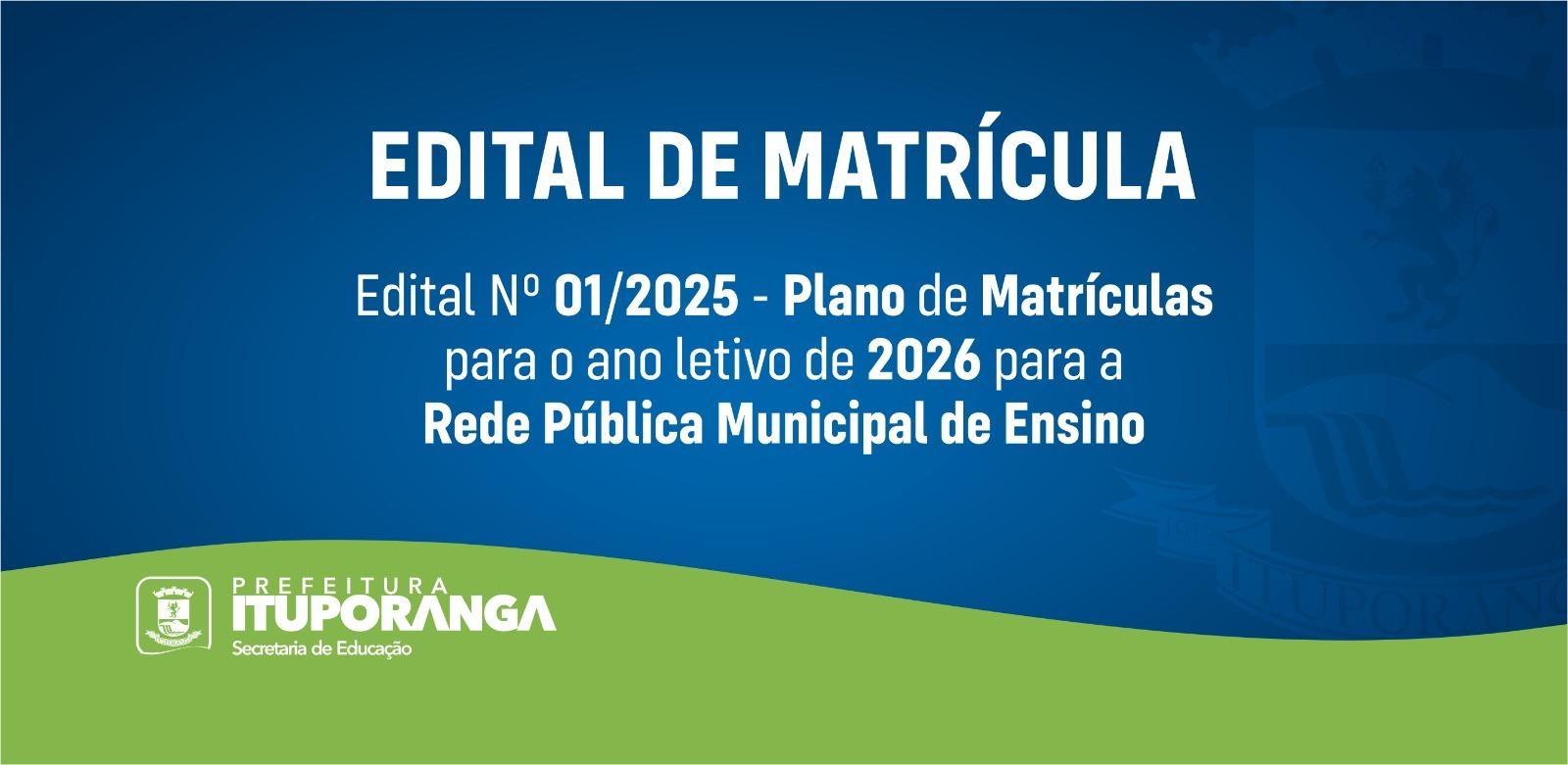 Matrículas para a Rede Municipal de ensino abrem neste dia 14 em Ituporanga