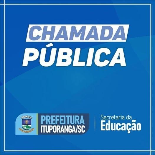 Nesta semana tem chamada pública para a contratação de serventes em Ituporanga